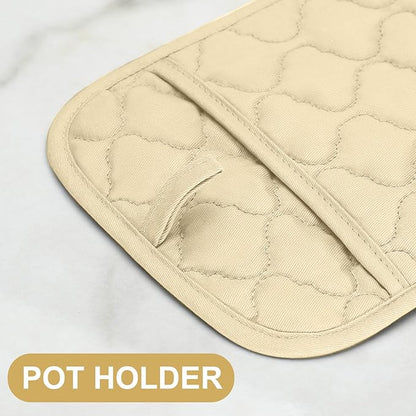 Oven Mitts Pot Holders Sets/Kitchen Towels and Dishcloths, Oven Gloves Kitchen