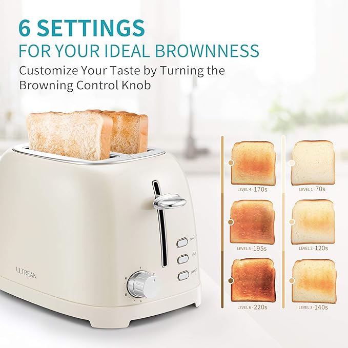 Ultrean Toaster 2 Slice with Extra-Wide Slot