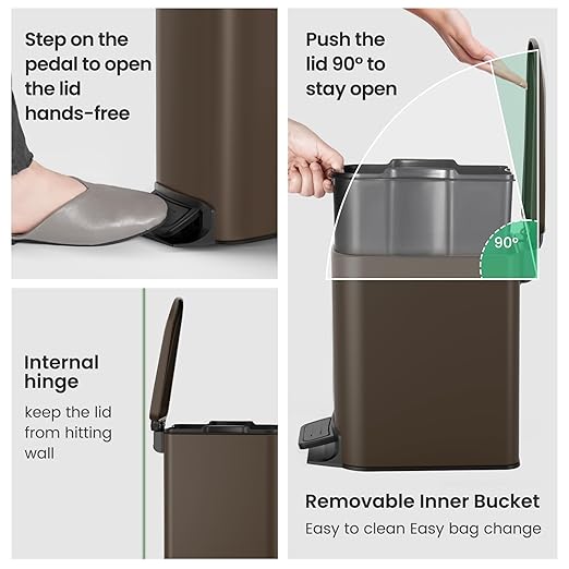 Cesun Small Bathroom Trash Can