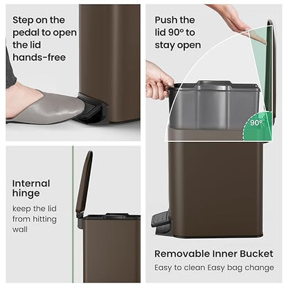 Cesun Small Bathroom Trash Can
