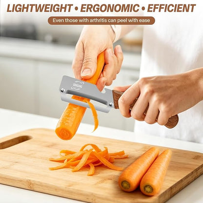 Multi-Functional Vegetable Peeler – Comfortable Wooden Handle