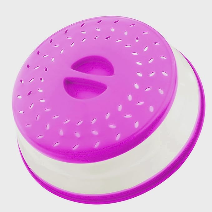 Collapsible Microwave Splatter Cover, 10.5 Inch, Dishwasher-safe, Microwave