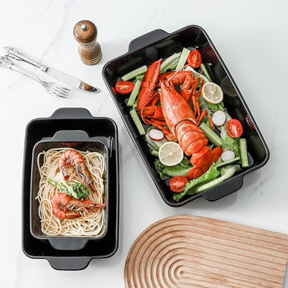 HVH Baking Dish Set, 9x13 Baking Dish, Ceramic Lasagne Pan Deep, Large