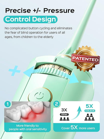 COSLUS Portable Water Flosser for Teeth: 10 Pressure Settings Professional