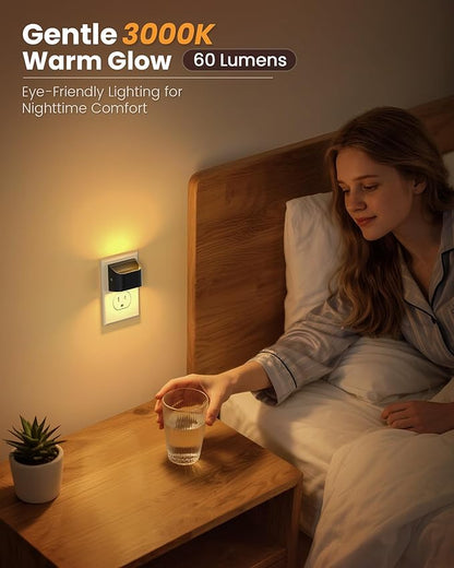 NIORSUN Night Lights Plug Into Wall, Auto Brightness Sensor Night Light