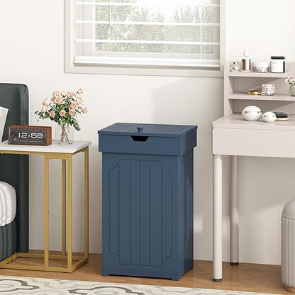 Function Home Trash Can Cabinet, 13 Gallon Kitchen Garbage Can, Wood Recycling