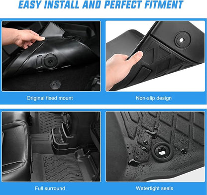 Nilight Floor Mats for Toyota Land Cruiser GX550 (Only for 5 Seats) 2024 2025 2026 All Weather Custom Fit Heavy Duty Floor Liners