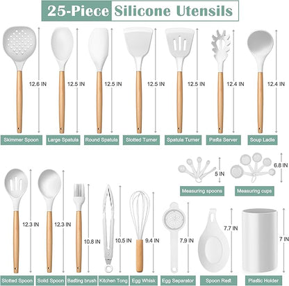 E-far White Cooking Utensils Set