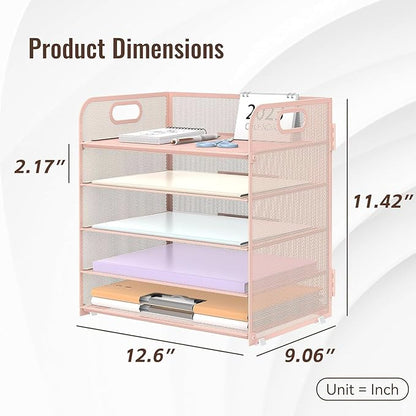 Supeasy 5 Trays Paper Organizer Letter Tray