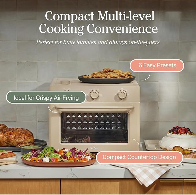 Our Place Large Wonder Oven | 6-in-1 Stainless Steel Air Fryer Toaster Oven