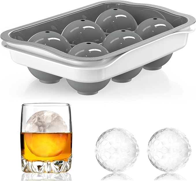 Round Ice Cube Mold with Lid