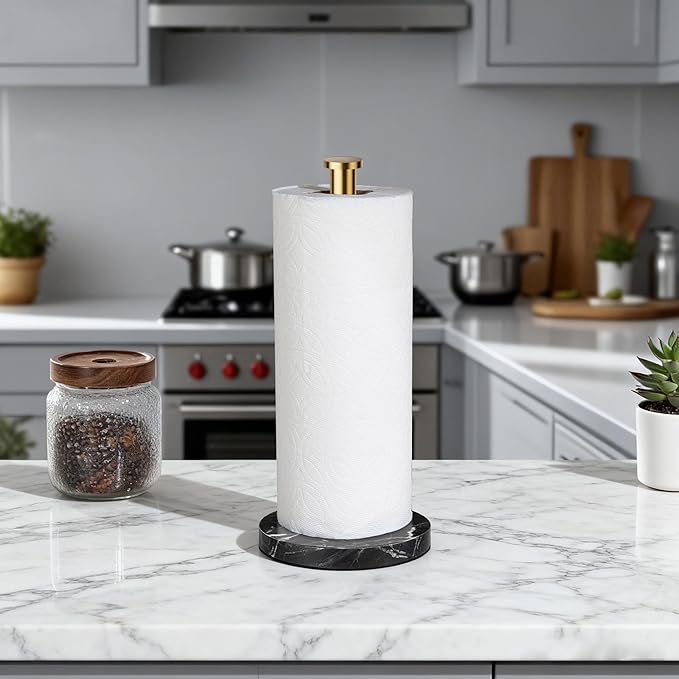 YIGII Heavy Marble Base Paper Towel Holder Countertop
