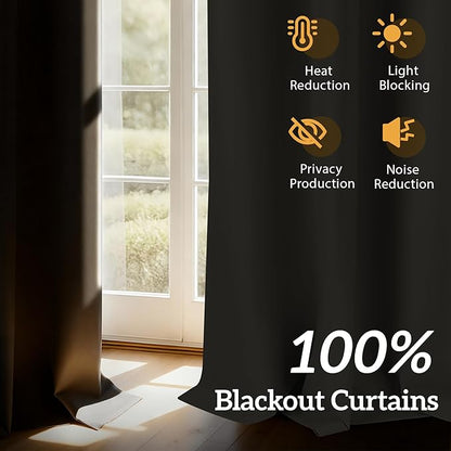 100% Blackout Curtains 63 Inch Length