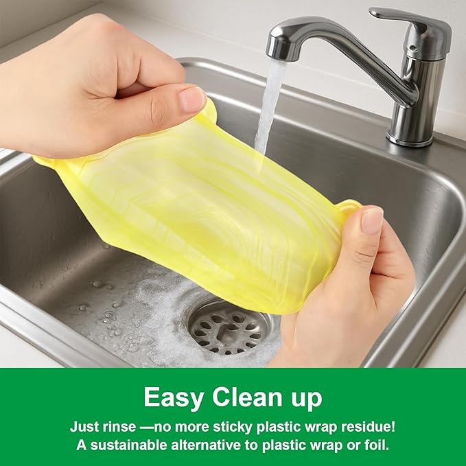 Silicone Stretch Lids – 6 Pack Reusable Food Covers, Flexible Silicone