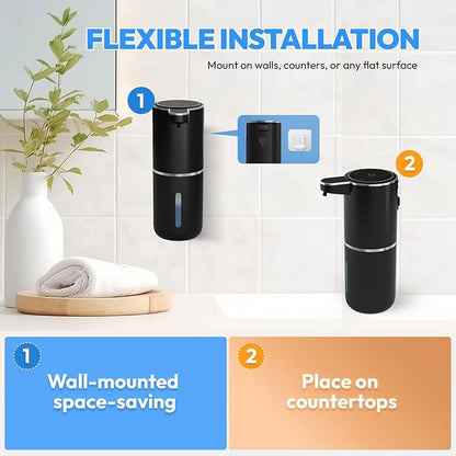2 Pack Automatic Soap Dispenser Touchless, Liquid Hand Soap Dispenser 12.8oz