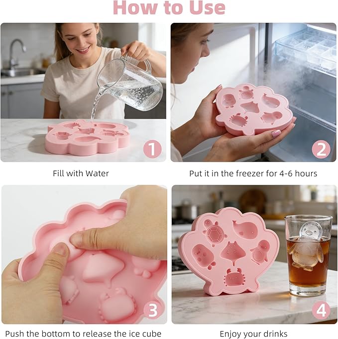 Fu Store Ice Cube Tray Shell Silicone Ice Cube Trays