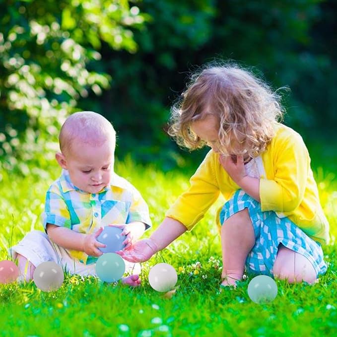 LANGXUN 50 100 200 Soft Plastic Ball Pit Balls for Kids, Gift for Baby Toddler Birthday Christmas, Ball Pit Play Tent, Baby Kiddie Pool Water Toys, Party Decoration