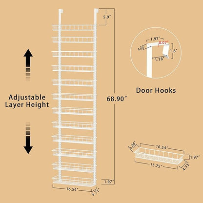 Churboro Over the Door Pantry Organizer Rack
