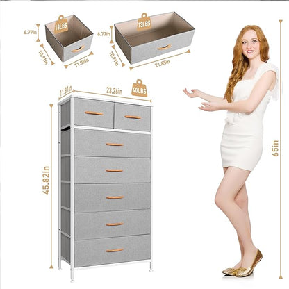Mifuro Tall Dresser for Bedroom, Vertical Storage Organizer Tower