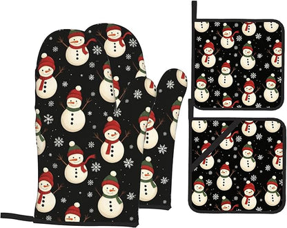 Oven Mitts and Hot Pads Set