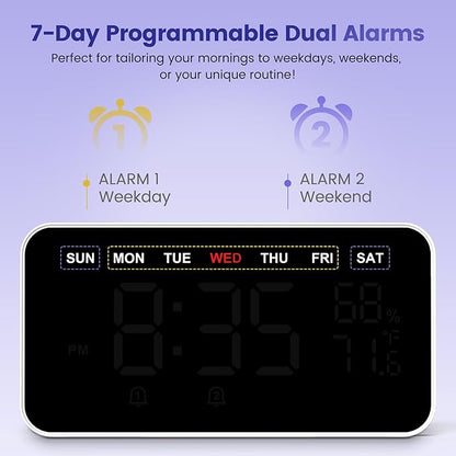Dekala Bed Shaker Loud Alarm Clock