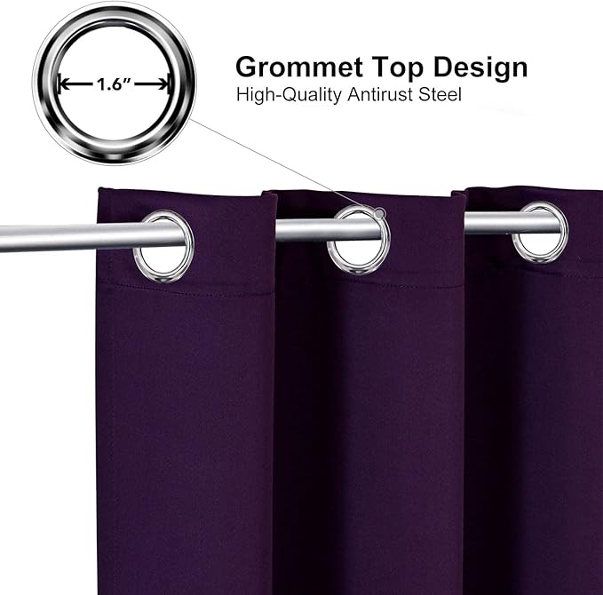 ChrisDowa Blackout Curtains 102 Inches Long