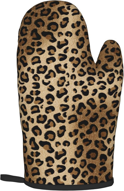 Leopard Print Oven Mitts