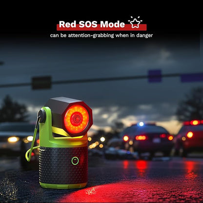 CLAKAP LED Camping Lantern, 3000Lumens Rechargeable 180°Rotatable Flashlight Lantern, Portable Camping Light with 4000mAh Phone Charger, IPX4 Waterproof Lanterns for Power Outages Hurricane