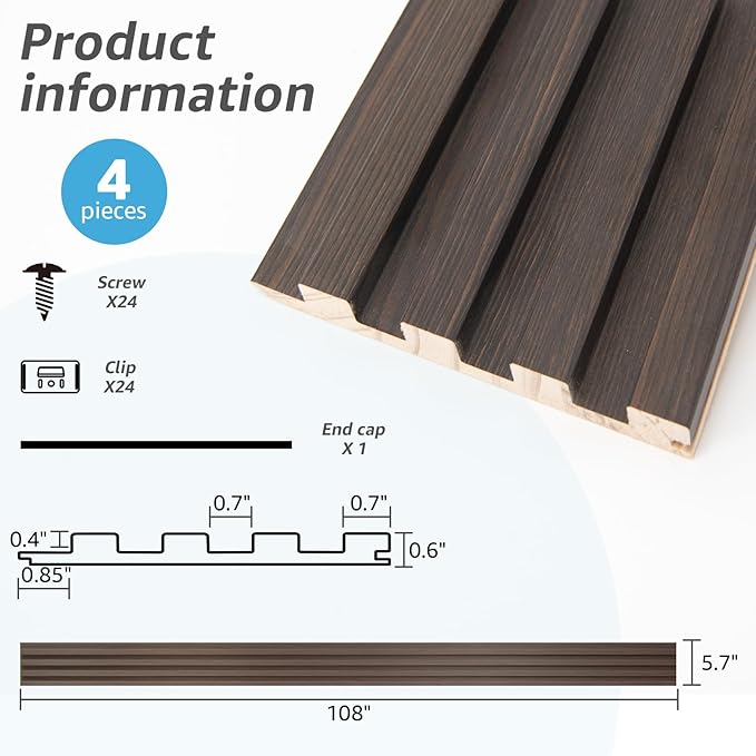 Art3d Slat Wood Wall Paneling for Interior and Ceiling Decoration
