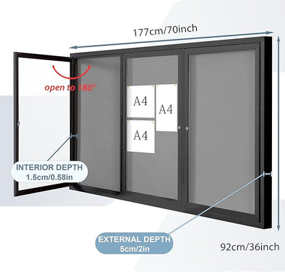 Enclosed Bulletin Board Outdoor Noticeboard