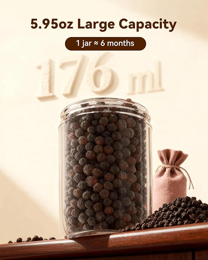 WONMAKE Gravity Electric Salt and Pepper Grinder Set
