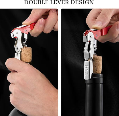 HYZ 2-Pack Wine Opener Waiter Corkscrew, Professional Wine Key