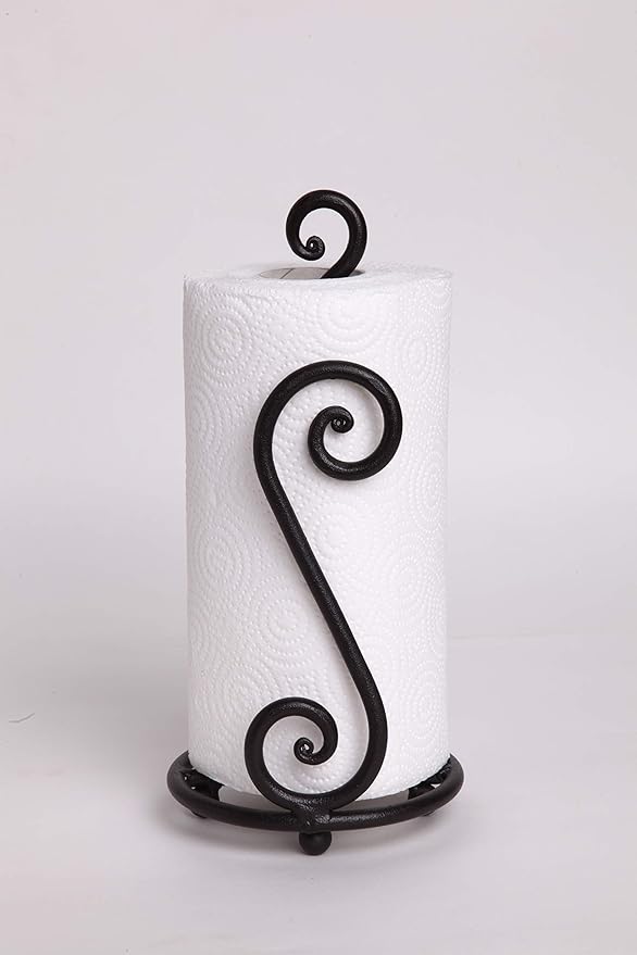 RTZEN Matte Black Paper Towel Holder Countertop
