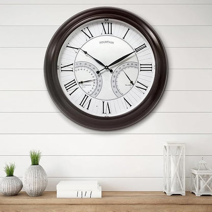 FOUNTAIN DESIGNS 24" Jameson in/Outdoor Lighted Clock, Self-Illuminated