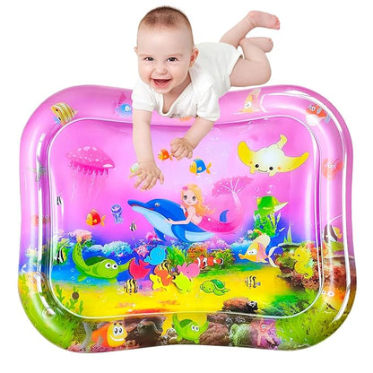 ZHUYNXIR Extra Big Infant Toys, Tummy time Toys, Baby Pink Water Play mat, Fun Early Development Activity Play Center for Newborn,Mermaid Pink 39.5x31.5 in.