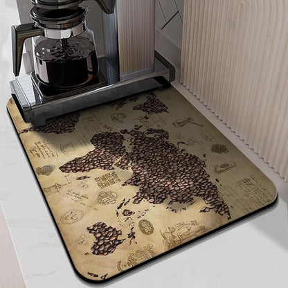 Coffee Bar Mat Accessories for Countertop