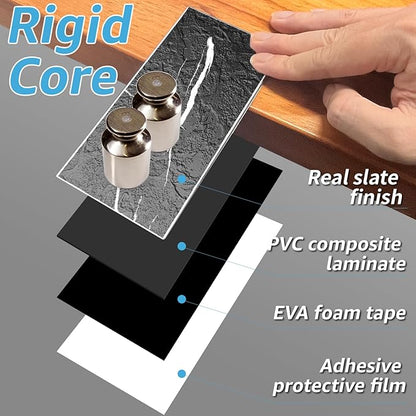 Art3d 102-Piece Faux Stone Peel and Stick Backsplash Tile, Waterproof Thick PVC