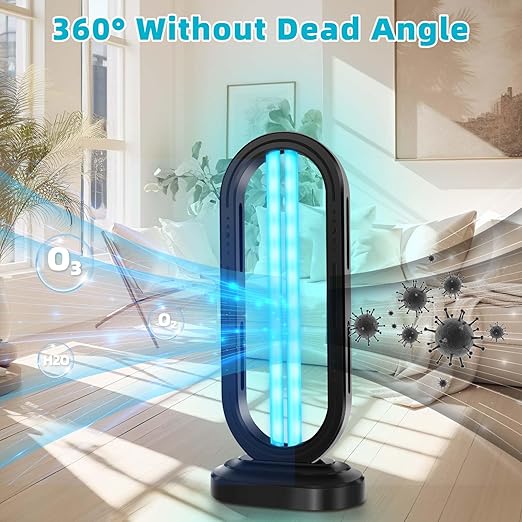 UV Light Sanitizer, 4-Speed Timing and Remote Control UVC Home Disinfection