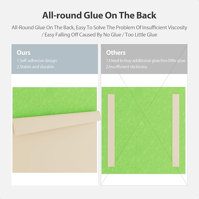 Amantech 12 Pack Acoustic Panels Self Adhesive Sound Proof Foam, High Density