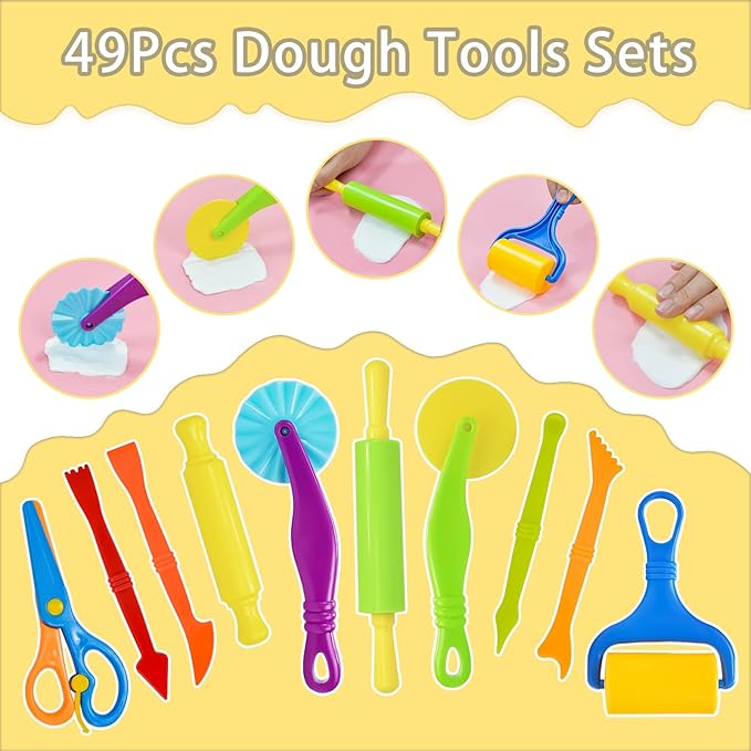 LCY WEDSHI Dough Tool Set, Dough Accessories Includes Animal Molds, Cutters