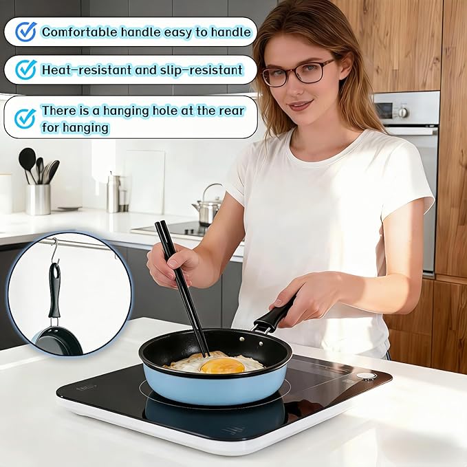 4.7 Inch Mini Frying Pan, Flat Bottom Design