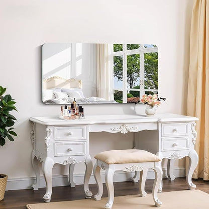 CILIBER Frameless Wall Mirror, HD Shatterproof Vanity Mirror