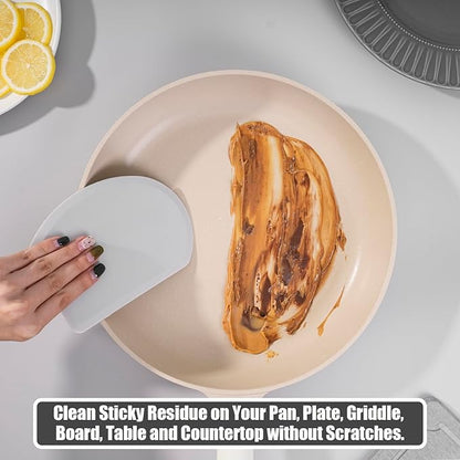 Sapid Flexible Curved Edge Silicone Bowl Scraper, Food Grade Dough Scraper