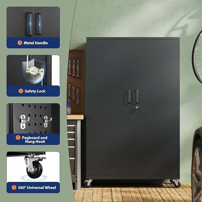 Yizosh Metal Garage Storage Cabinet