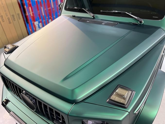 ColorFusion PPF by VViViD, Satin Chrome Stealth Green Dry Apply PPF Vinyl Car Wrap Roll 1.3ft x 5ft