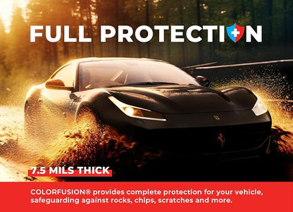 ColorFusion PPF by VViViD, Gloss Piano Black Dry Apply PPF Vinyl Car Wrap Roll 6ft x 5ft