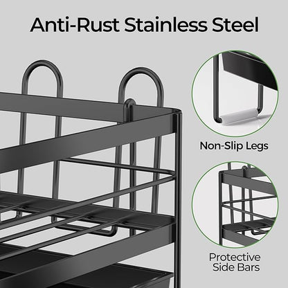 Large Dish Drying Rack, Expandable Dish Rack, Stainless Steel Dish Racks