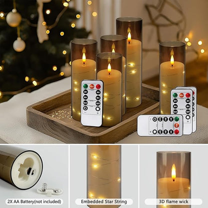 24 Pack Flameless LED Pillar Candles