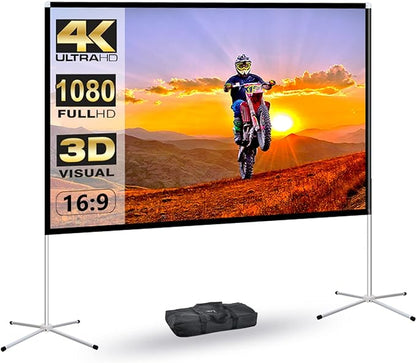 Portable Projector Screen 60inch, Movie Projection Screen, Indoor Projector