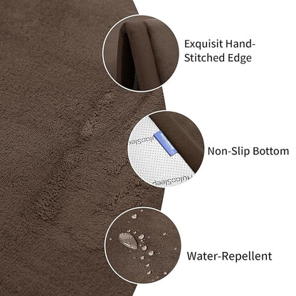 Baby Play Mat for Floor,1.3" Thick Memory foam Tummy Time Mat for Toddlers,Infants,kids,Water-Repellent Soft Nursery Rug ,79"×79" Extra Large Non Slip for Crawling&Yoga,Tatami Style for Living Room(Dark Brown)